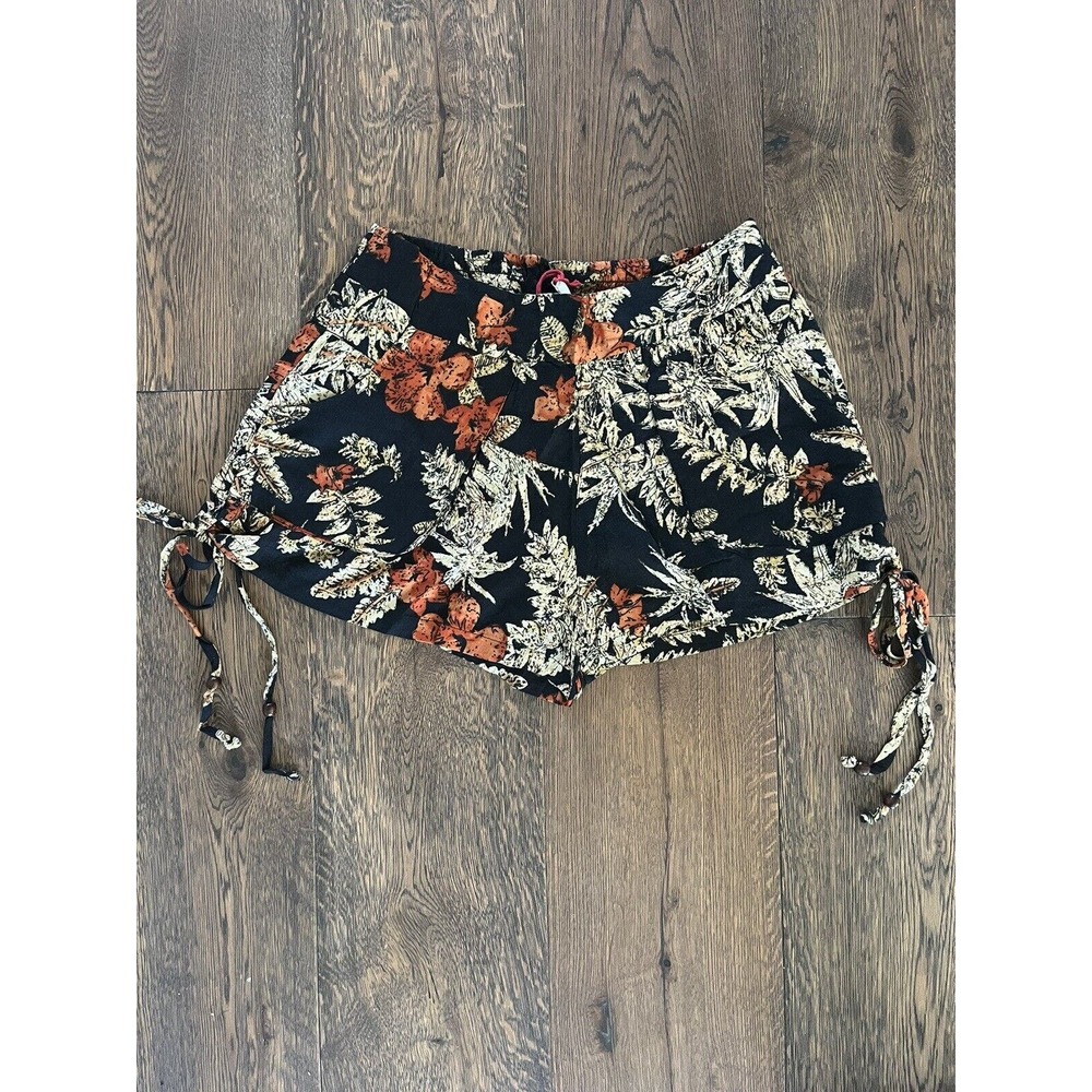 Anthropologie RAGA printed Drawstring Adjustable Side Short small, NWT